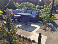 Garden seating area