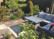 Garden seating area